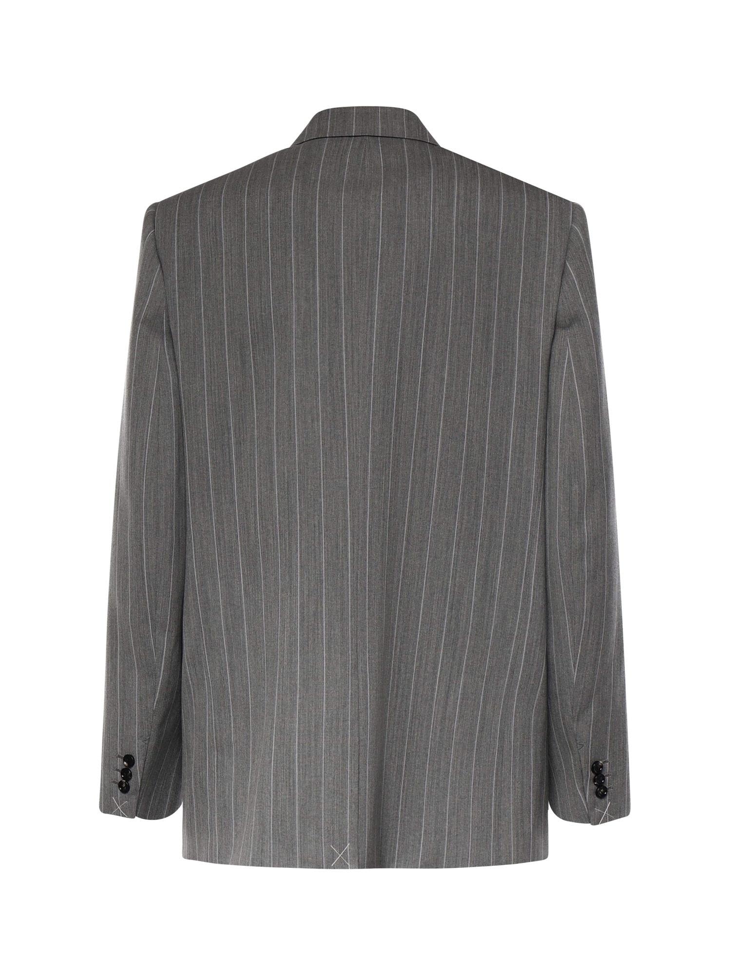 Giacca gessata in lana leggera 862216 V6E001532 BOTTEGA VENETA 