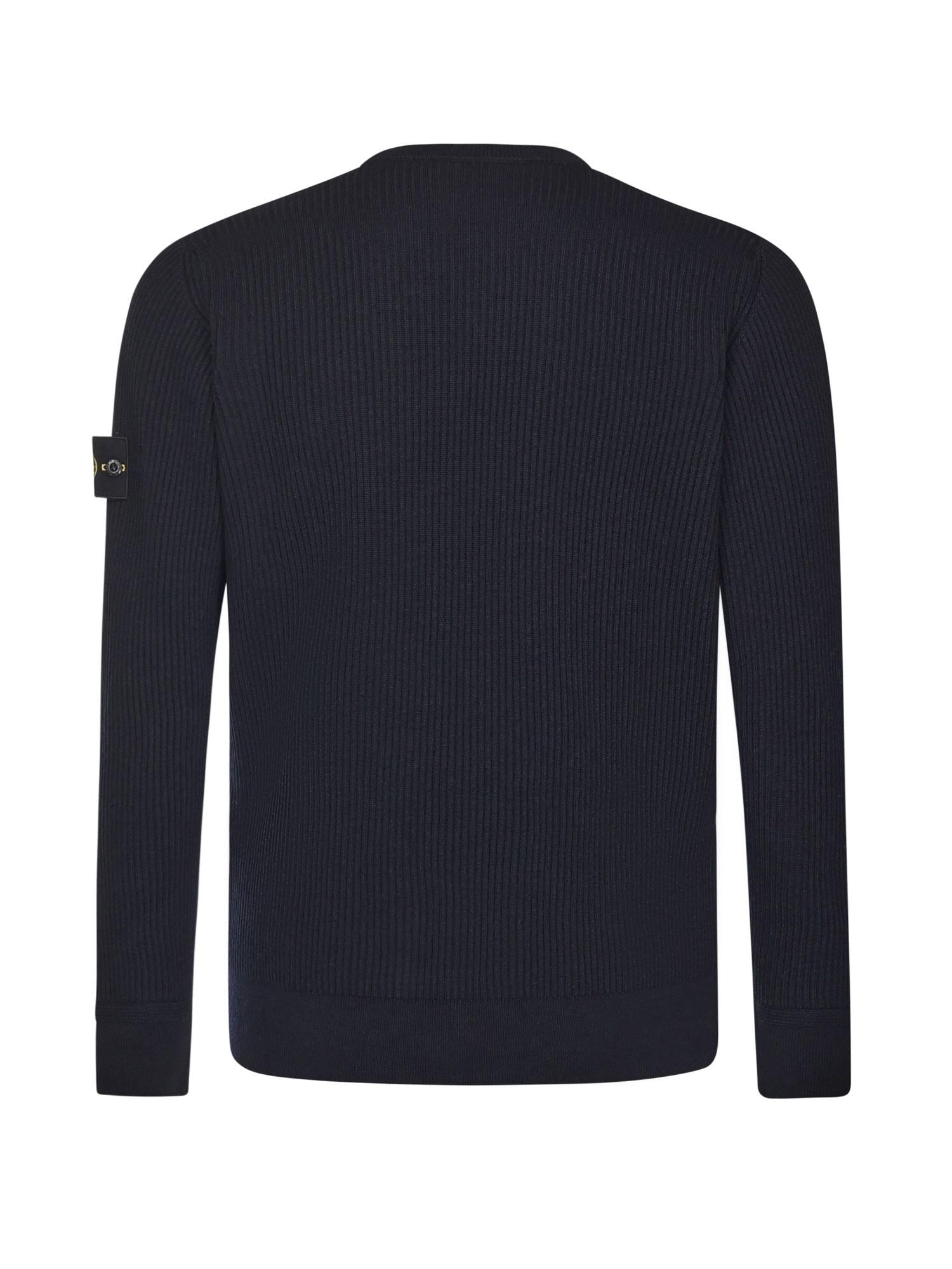 Maglione con bordi a costine K2S155100053 S00C2V0020 STONE ISLAND 