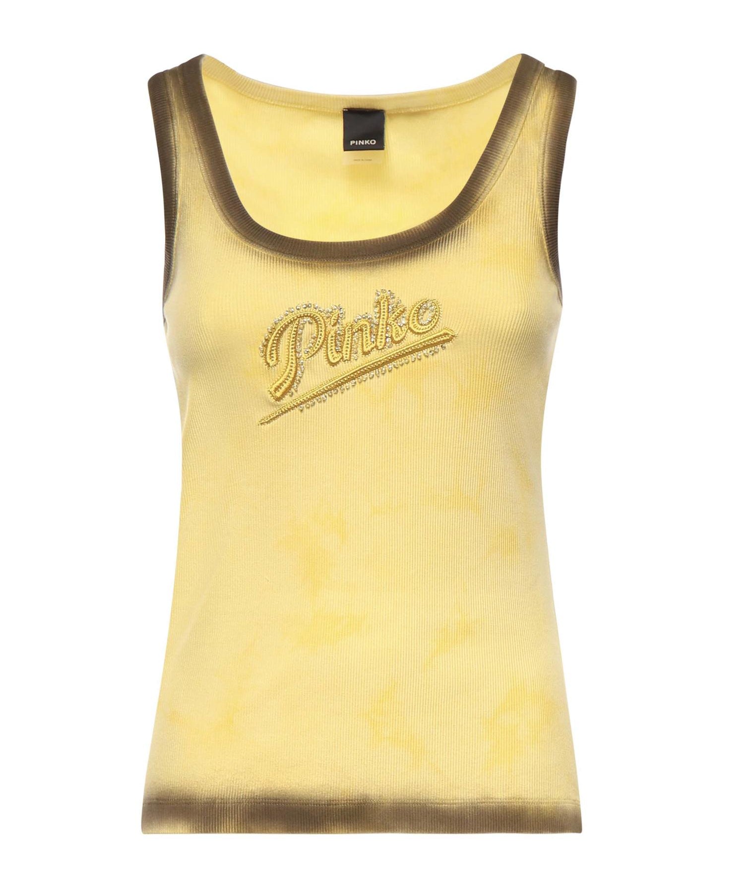 Tank top effetto spray con ricamo 107306 A3H5H47 PINKO 