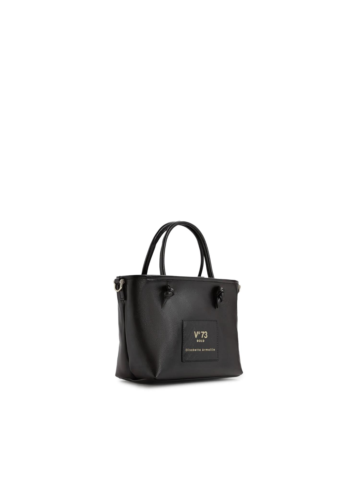 Mini bag in pelle con logo 73BP9VT02 LOLLI POPPOP BLACK V° 73 