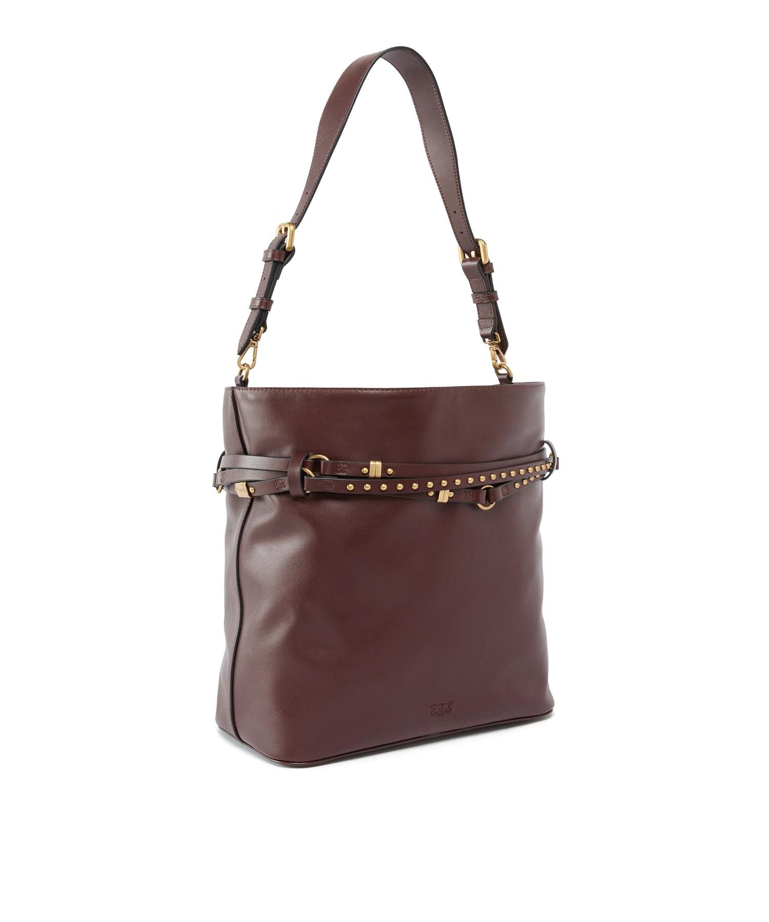 Borsa a spalla media Bucket Belt Bag in pelle 106339 A0QOR49Q PINKO 
