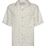 Camicia da bowling in lino e cotone M75CAMK09TES0M217 01 ELEVENTY 