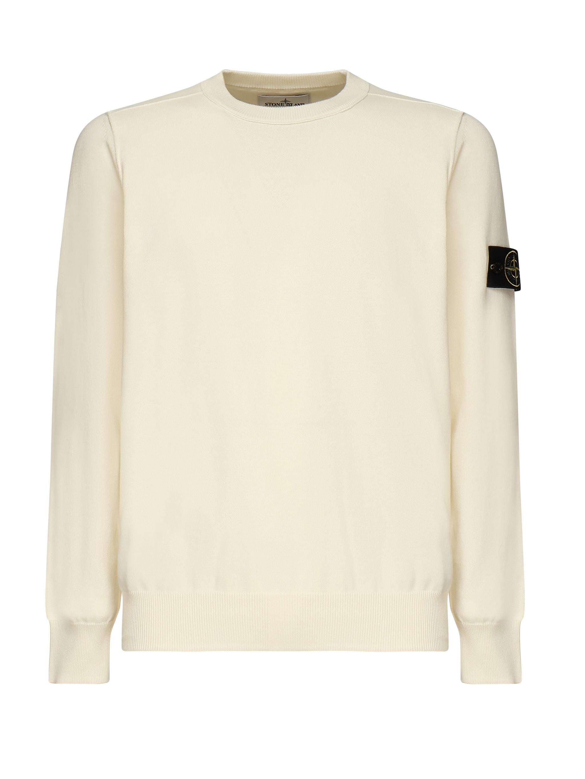 Maglione girocollo con cuciture overlock e costine K1S155100053 S00B2V0093 STONE ISLAND 