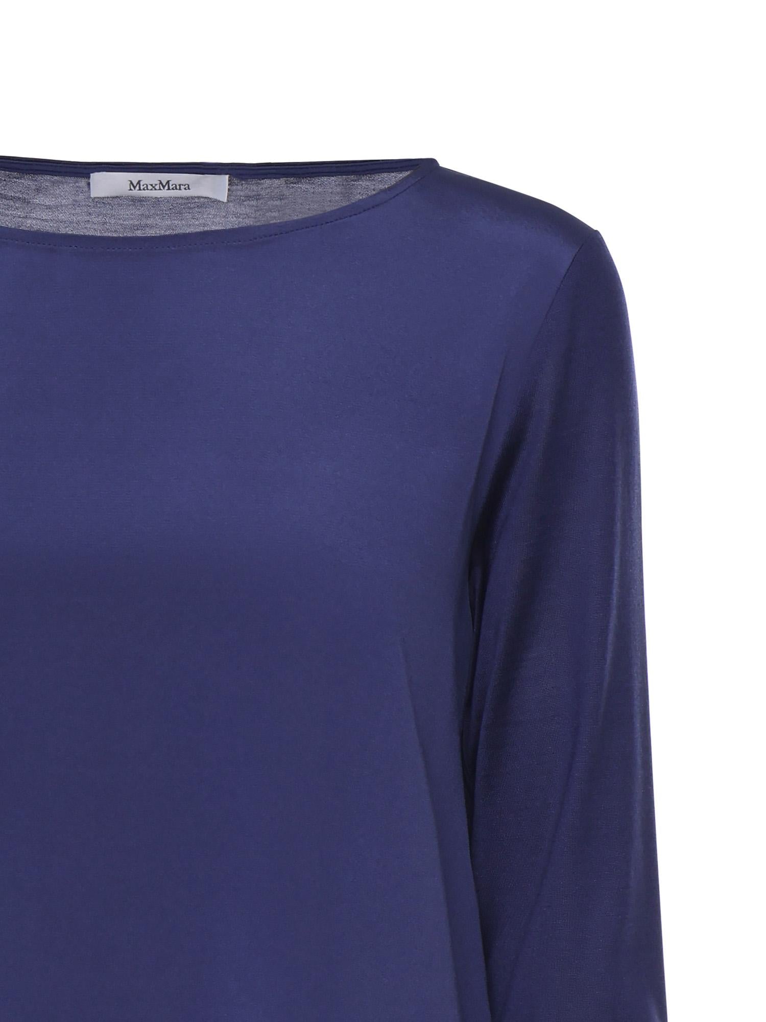 T-shirt in crêpe de Chine di seta e jersey 2611941048600 001 MAX MARA 