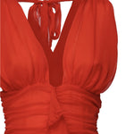 Abito Kayta in seta CD3697 RED FOR LOVE & LEMONS 