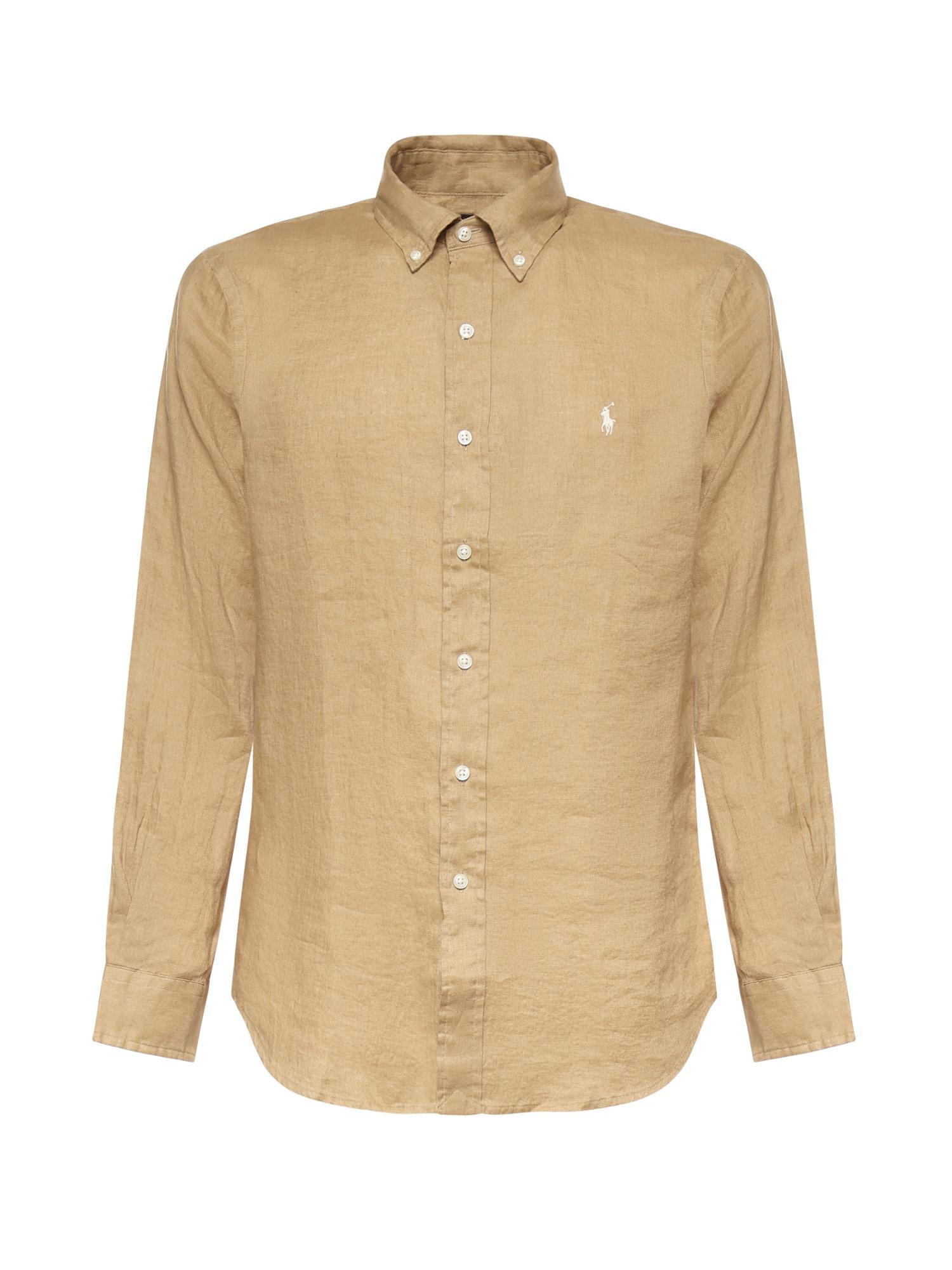 Camicia in lino con logo 710966294 511 POLO RALPH LAUREN 
