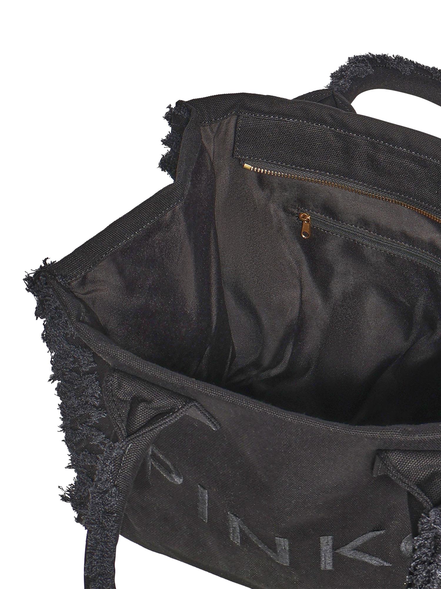 Borsa shopper Beach in canvas con logo 106673 A3A4Z99 PINKO 