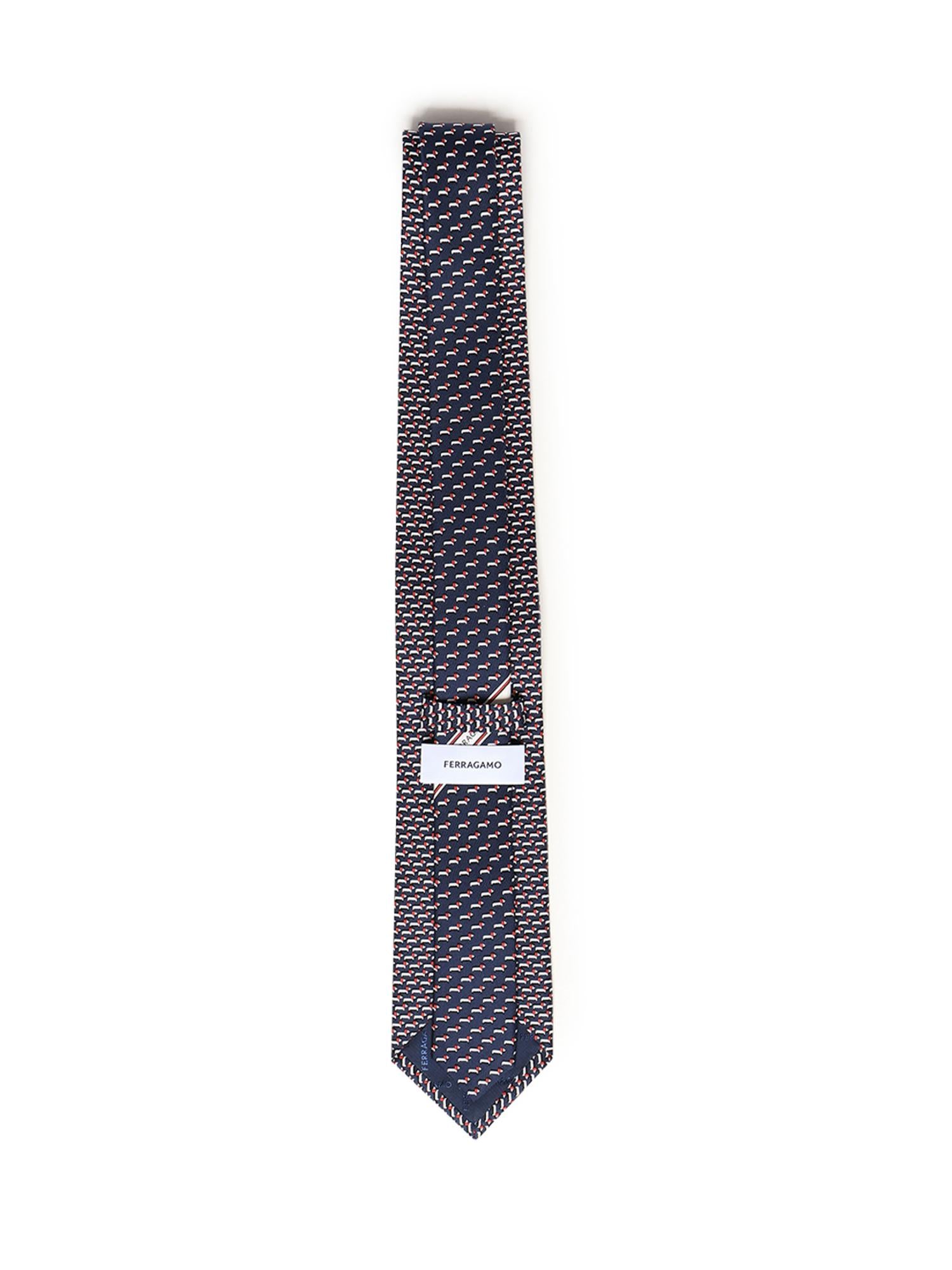 Cravatta in seta con stampa 351311 788884001 FERRAGAMO 