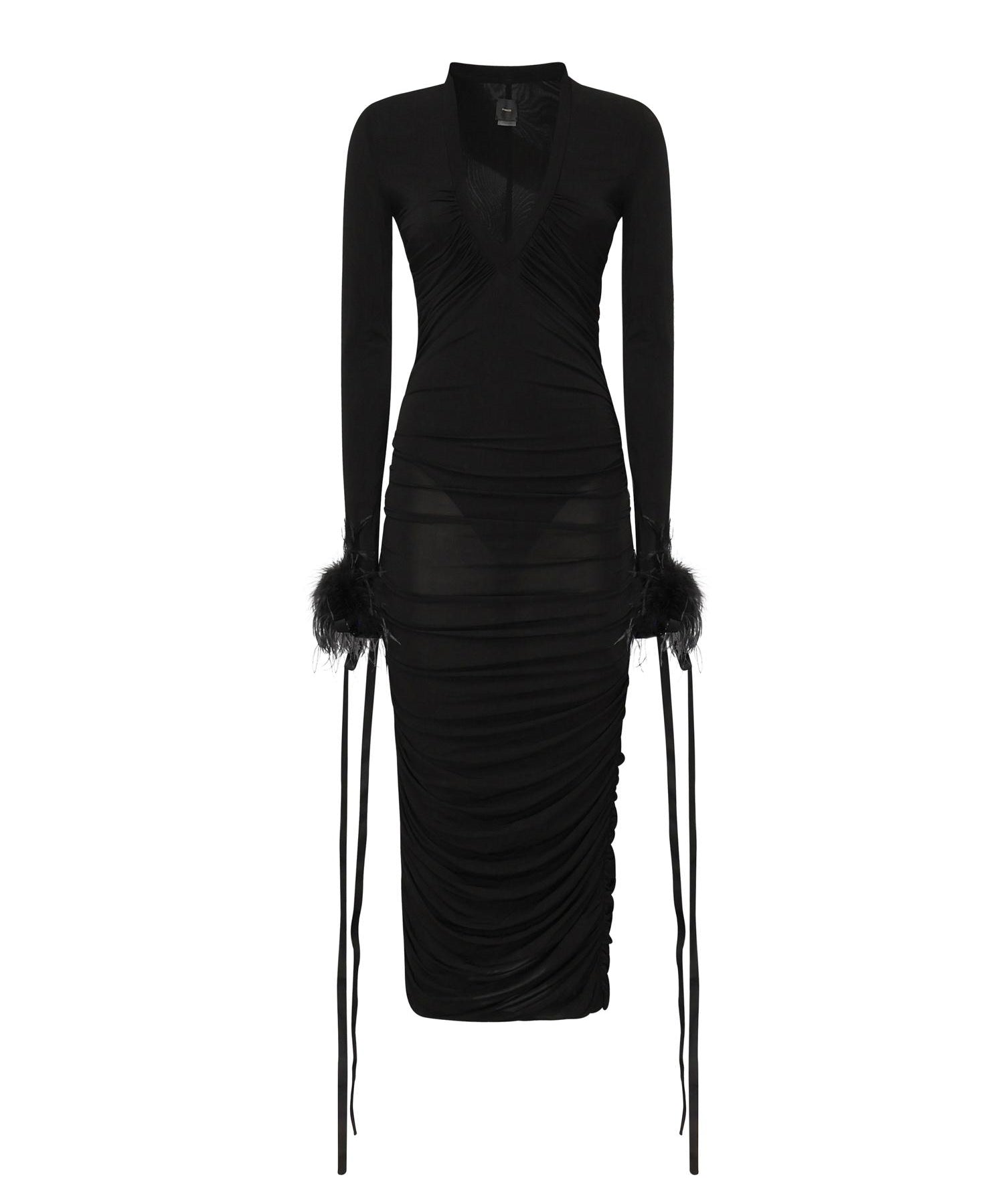 Abito longuette con drappeggio 105780 A2GSZ99 PINKO 