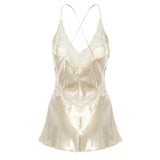 Top in raso con pizzo A08071627 0002 ALBERTA FERRETTI 