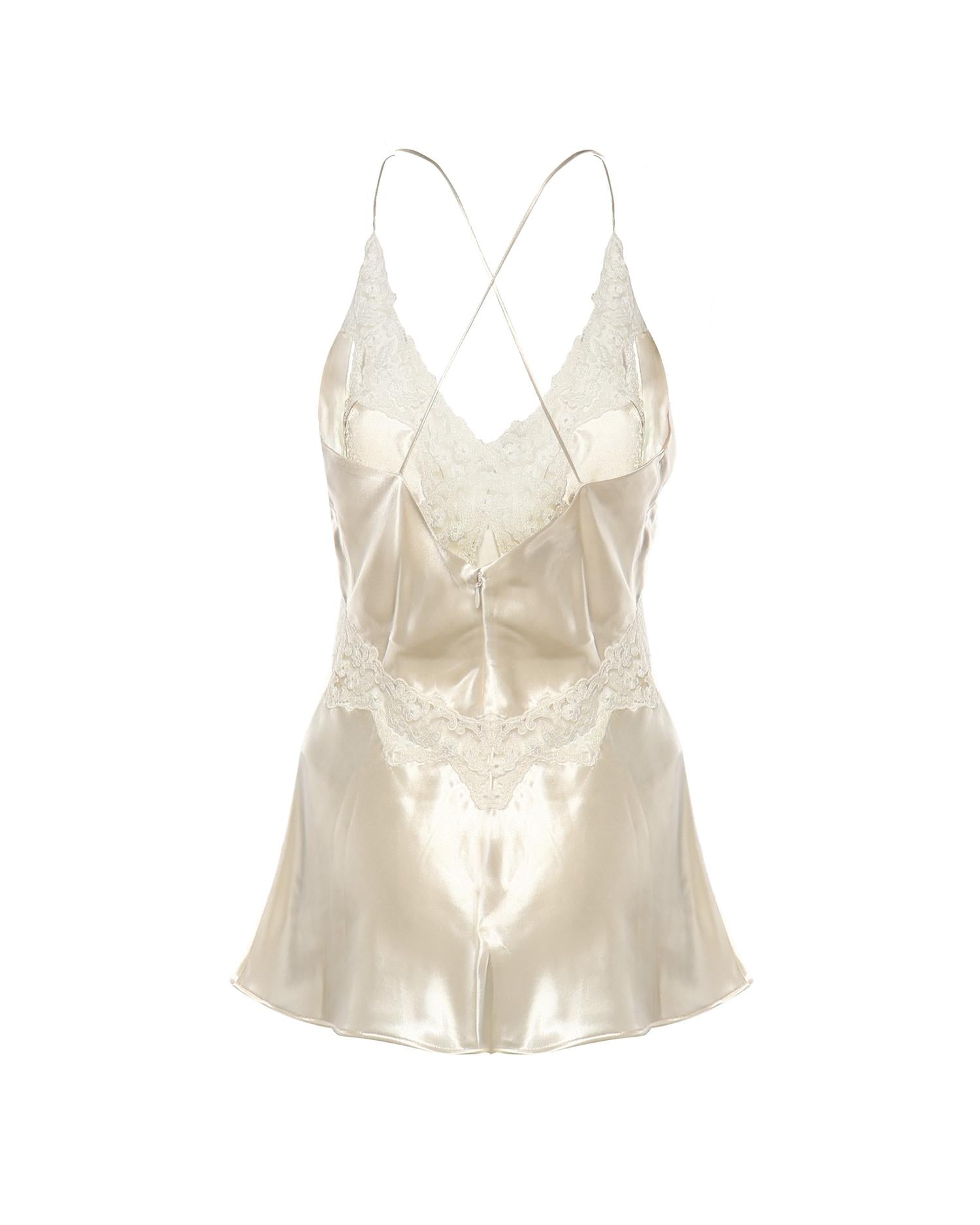 Top in raso con pizzo A08071627 0002 ALBERTA FERRETTI 
