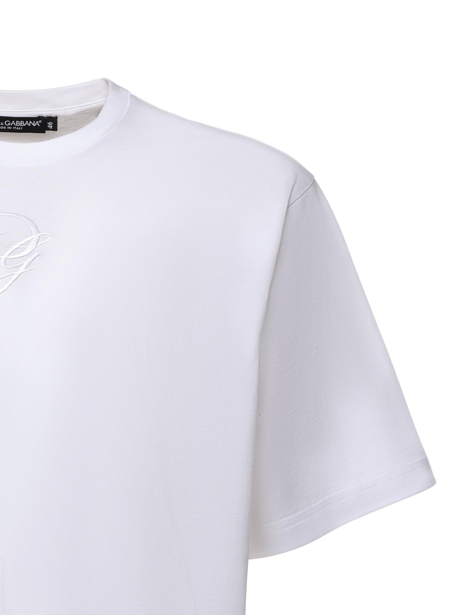 T-shirt con ricamo logo<BR/><BR/> G8PN9Z G7O4EW0800 DOLCE & GABBANA 