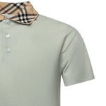 Polo in cotone con colletto Check 8118949 C4011 BURBERRY 