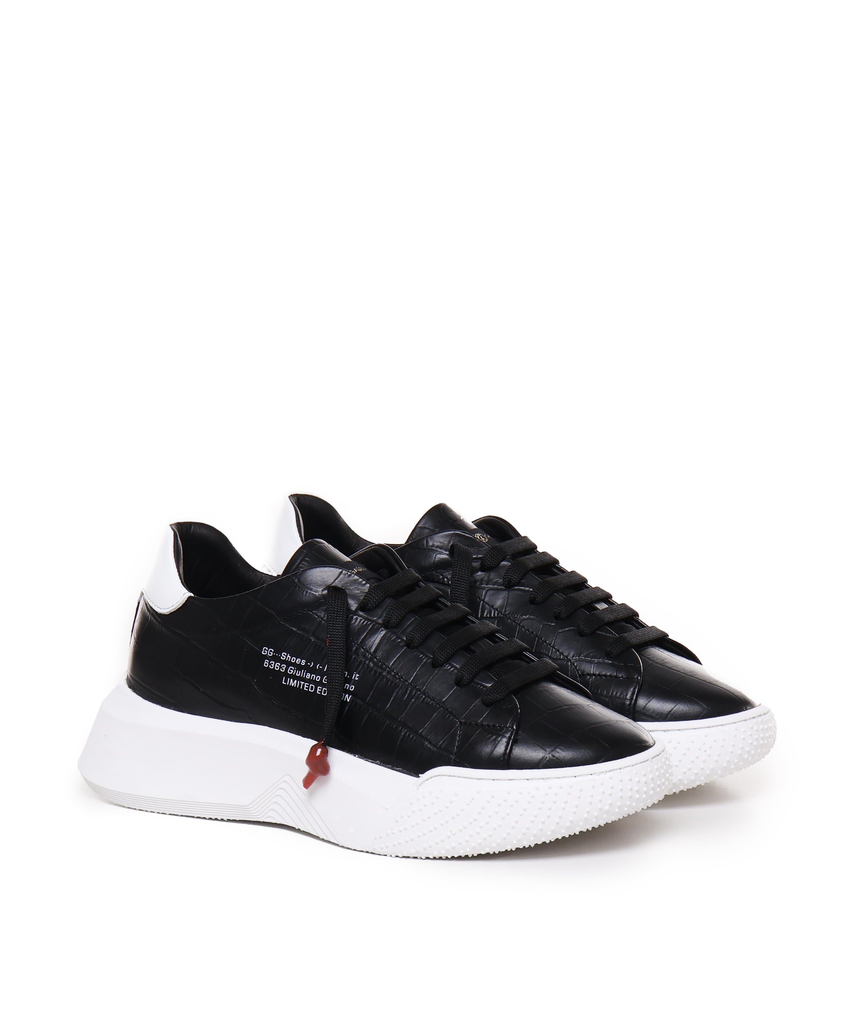 SNEAKERS NEMESIS IN PELLE STAMPA COCCODRILLO AI 2020 NEMESIS2 CROCKBLACK GIULIANO GALIANO 