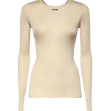 Maglia girocollo in seta MML01C 18BQF0036 MIU MIU 