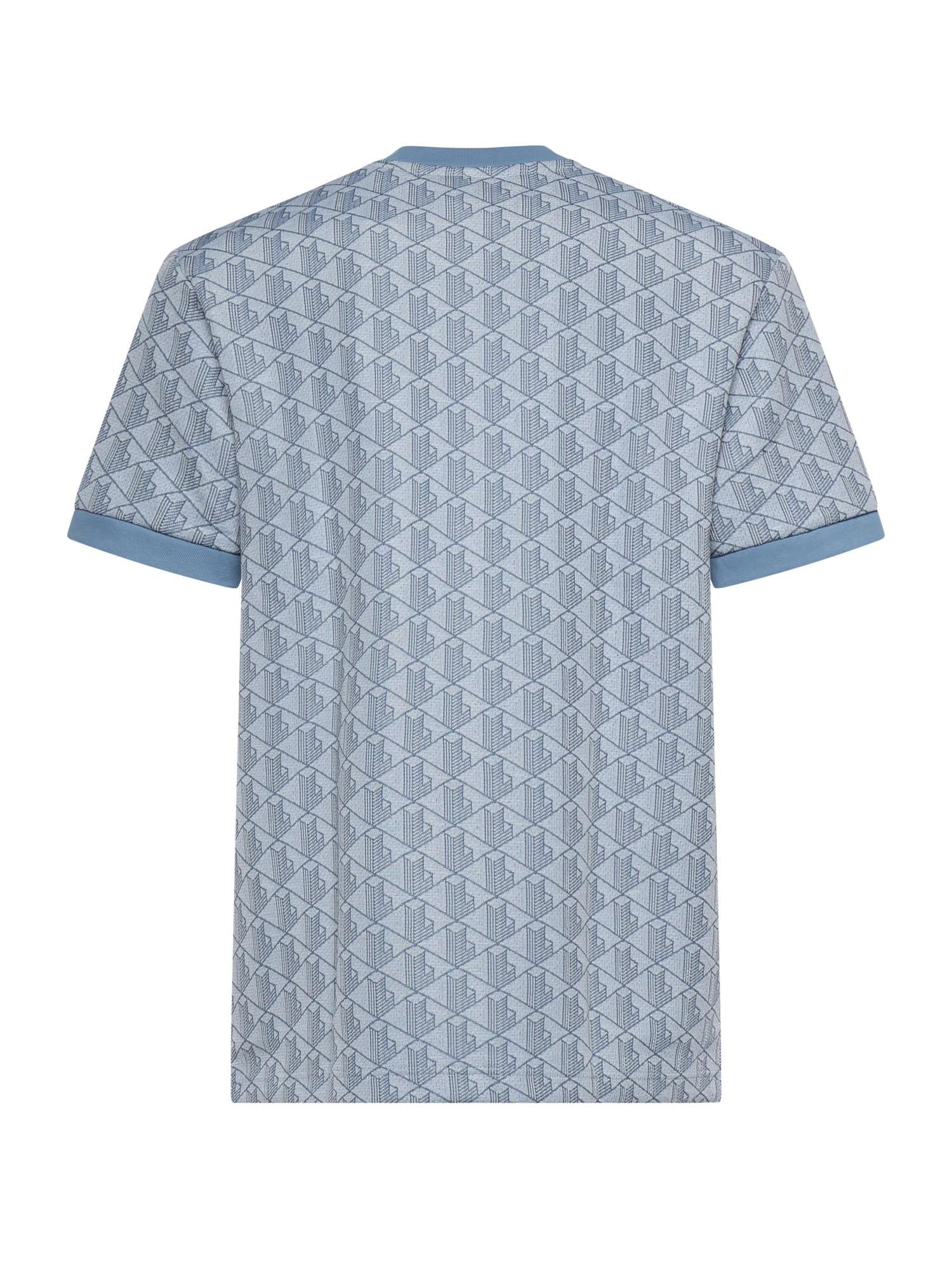 T-shirt in jacquard con monogramma<BR/> TH1197 1QI LACOSTE 
