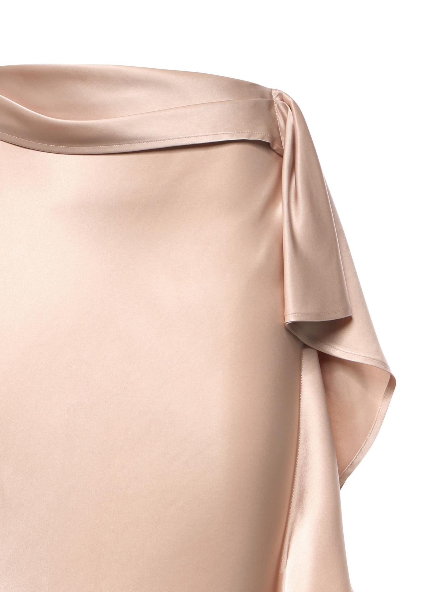 Gonna longuette asimmetrica in satin 106638 A1Y5Q35 PINKO 