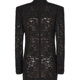 Giacca smoking in pizzo guipure 802140 Y9I521000 SAINT LAURENT 