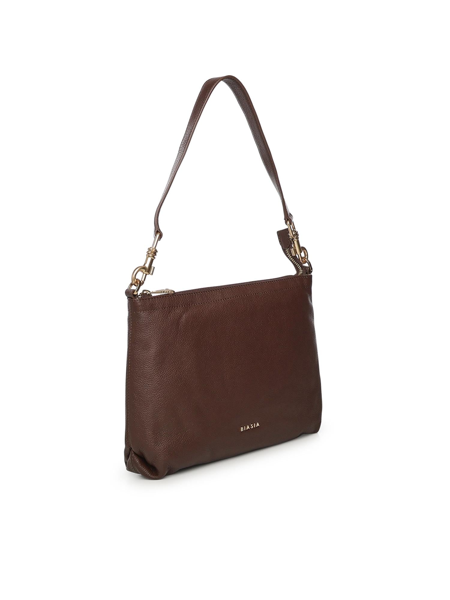 Borsa a spalla con logo BIBP9FA01 TESTA DI MORO BIASIA 