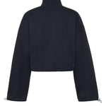 Felpa in cotone con zip MJLA09 18TPF0008 MIU MIU 