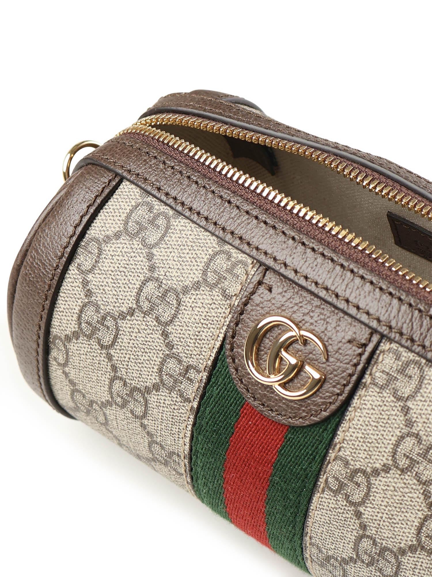 Borsa a cilindro Ophidia mini in tessuto GG 795208 96IWG8745 GUCCI 