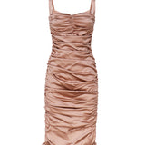 Abito midi in seta stretch F69R6T FURAGM0216 DOLCE & GABBANA 