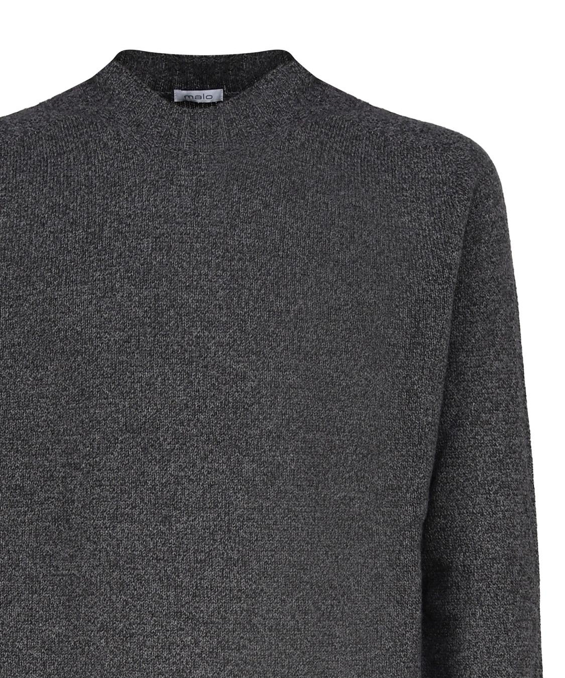 Maglia girocollo in cashmere mouliné UXA249 Y1B10EM453 MALO 