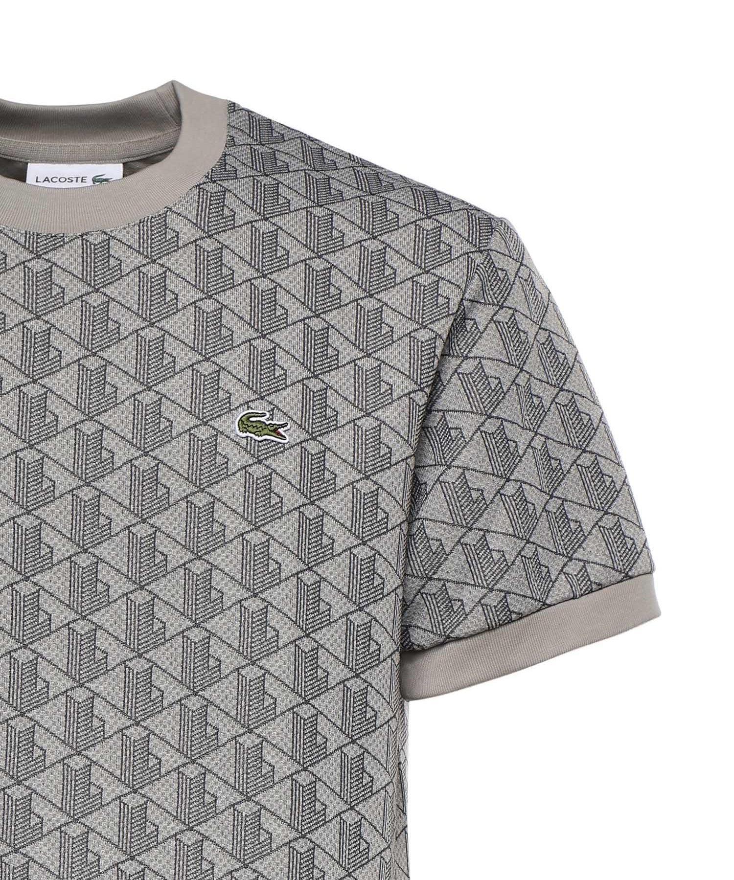 T-shirt con monogramma jacquard TH1197 41I LACOSTE 