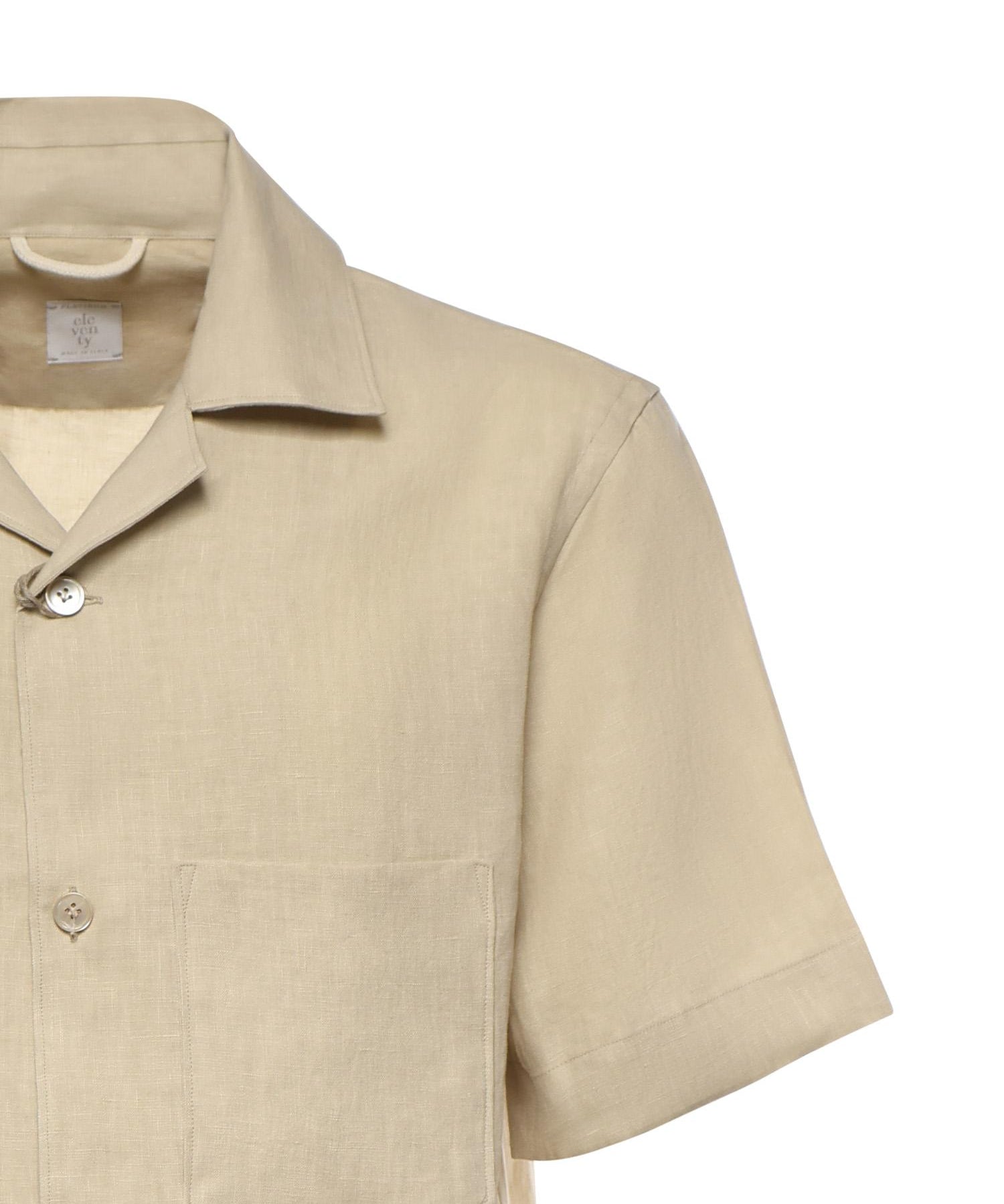 Camicia da bowling in lino M75CAMK09TES0I139 102 ELEVENTY 