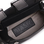 Borsa a tracolla y2k008 in pelle bovina FBBP70008NAP -NERO/NICKEL BIASIA 