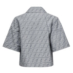 Giacca cropped in chambray FF jacquard<BR/> FLF790 ASMFF1SAT FENDI 