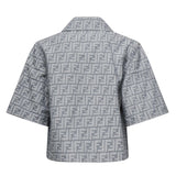 Giacca cropped in chambray FF jacquard<BR/> FLF790 ASMFF1SAT FENDI 