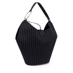 Borsa Big hobo in fresco di lana gessato WB321 ES0080D999 DONDUP 