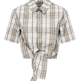 Camicia cropped in cotone Check 8109229 C2539 BURBERRY 