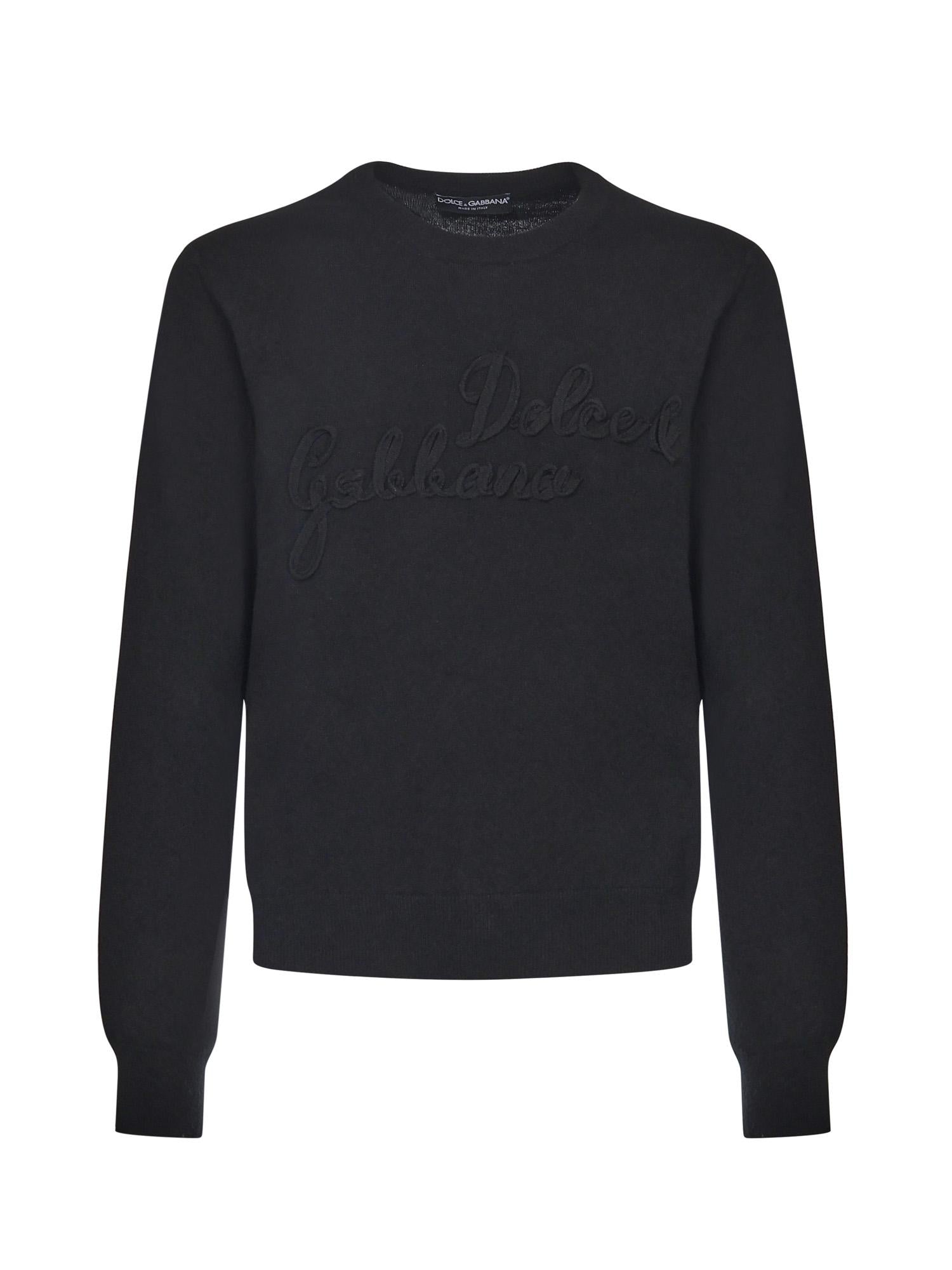 Pullover in lana con logo GXX01Z JDVDEN0000 DOLCE & GABBANA 