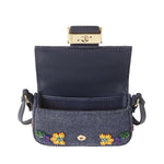 Charm Nano Baguette in denim con applicazioni 7AS499 AWVOF0B3Y FENDI 