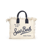 Borsa Colette in canvas con frange COL0001 02564L MC2 SAINT BARTH 