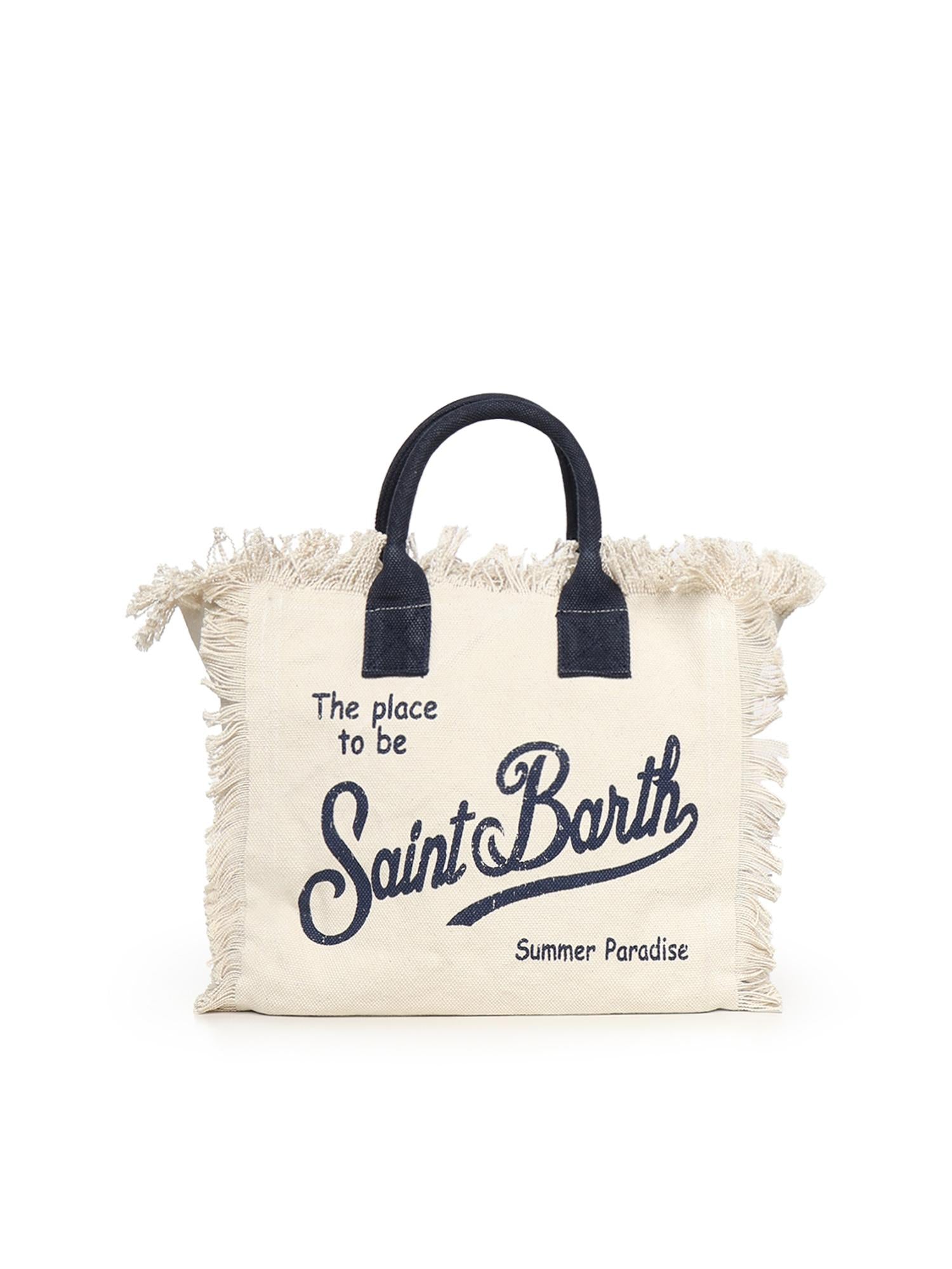 Borsa Colette in canvas con frange COL0001 02564L MC2 SAINT BARTH 