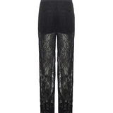 Pantaloni ampi in pizzo 105501 A2R7Z99 PINKO 