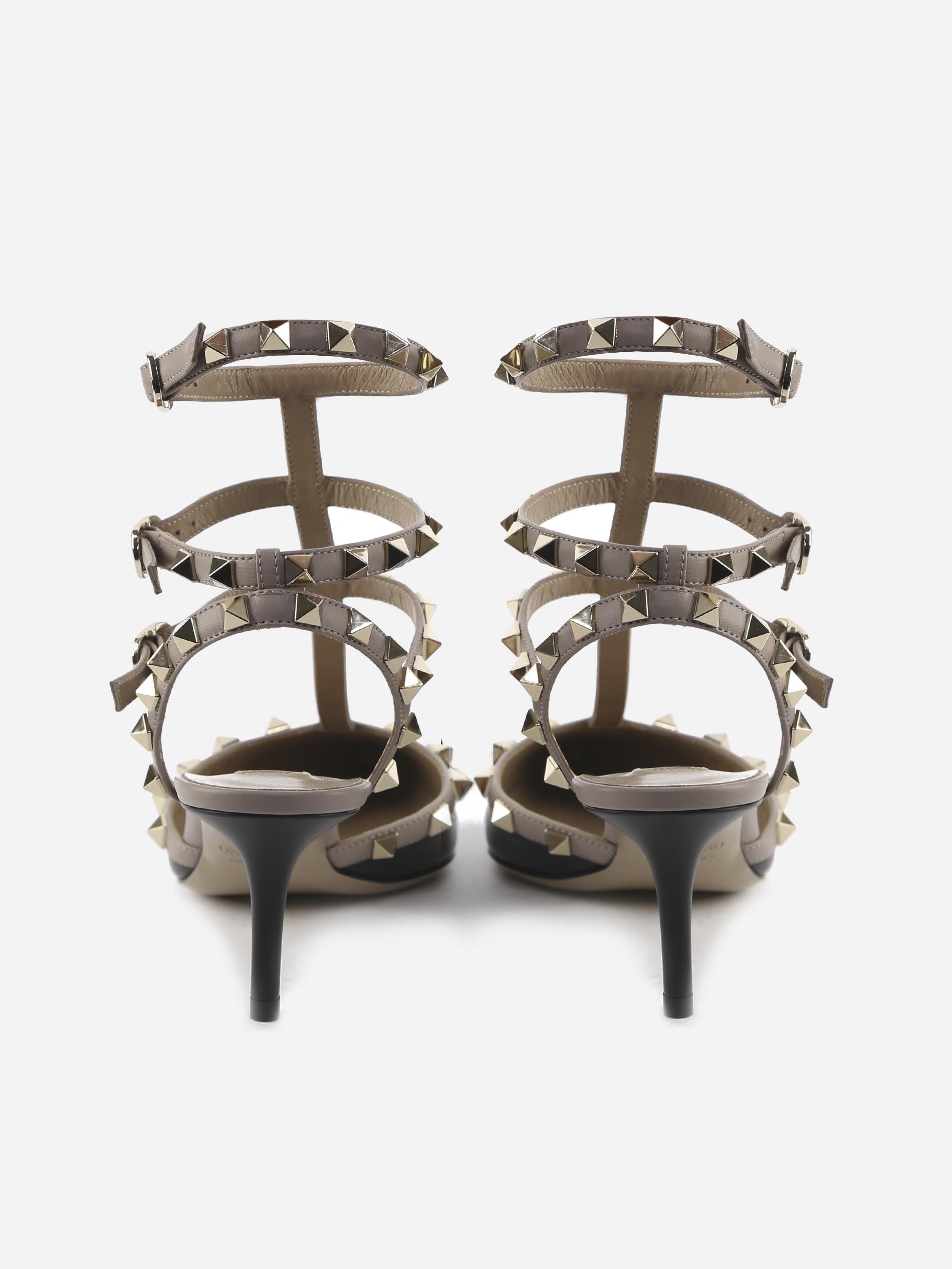 Slingback Rockstud in pelle liscia 6W2S0375 VODN91 VALENTINO GARAVANI 