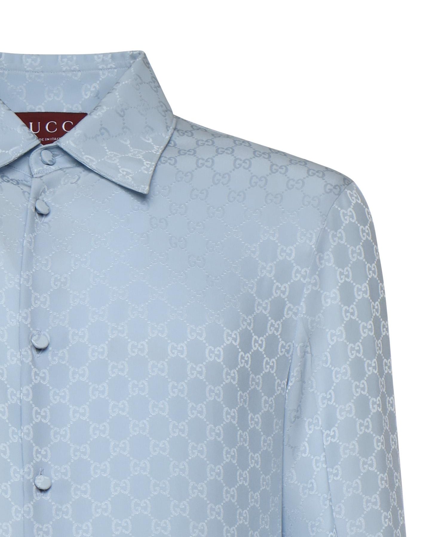 Camicia in seta GG jacquard 847034 ZATF94977 GUCCI 