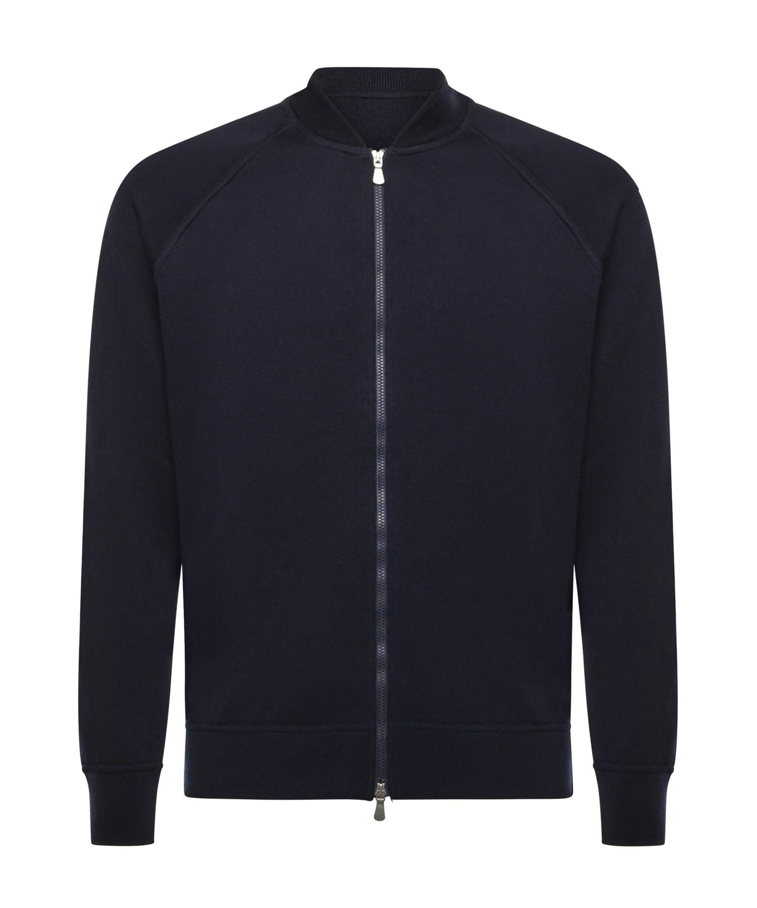 Felpa con zip in lana<BR/> 14803 57133598 GALIANO 