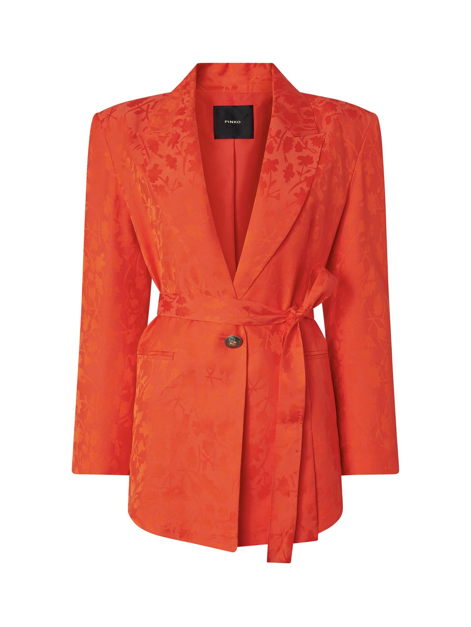 Giacca kimono in jacquard floreale 106800 A3ANA99 PINKO 