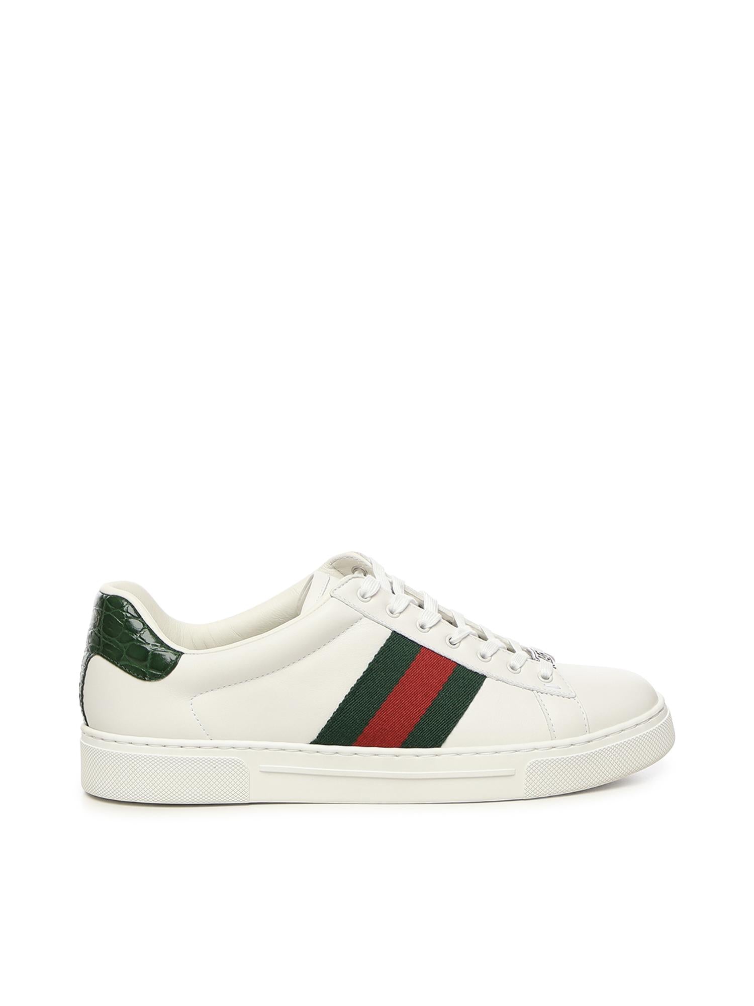 Sneaker Gucci Ace con dettaglio Web 757892 AACAG9055 GUCCI 