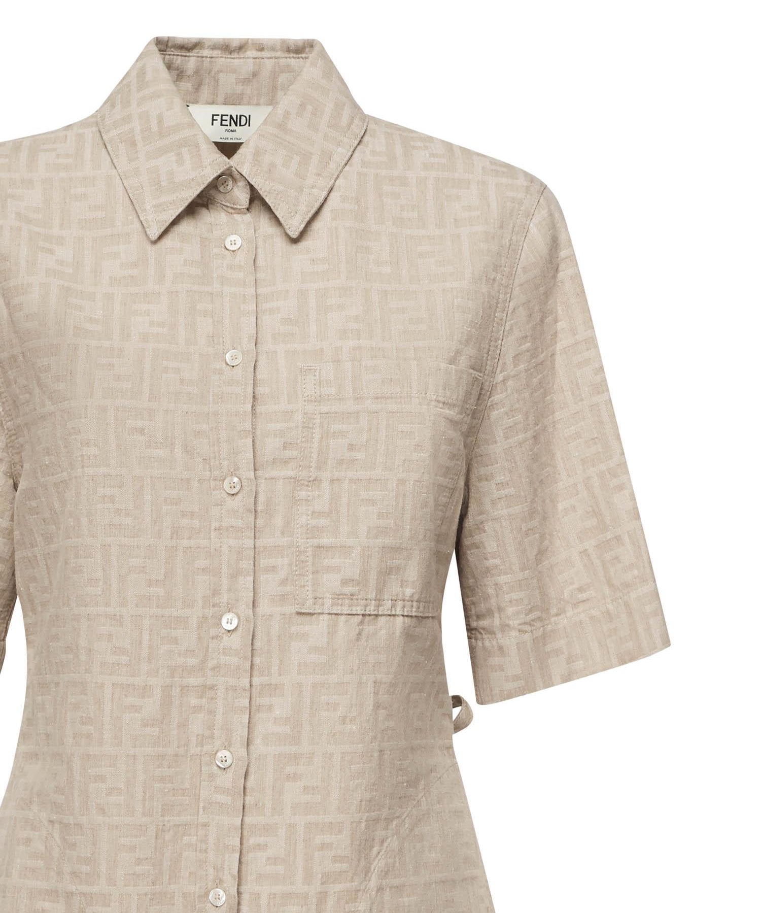 Abito in chambray FF jacquard FLD562 ASMFF1SAZ FENDI 