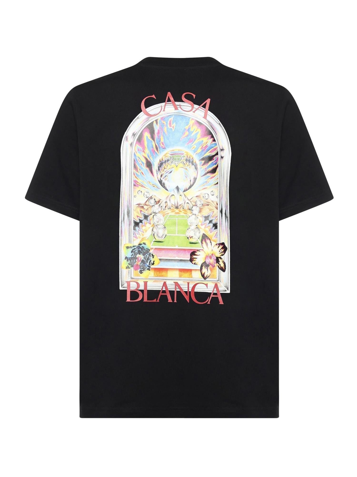 T-shirt in cotone con logo<BR/> MSS26JTS001 09 CASABLANCA 