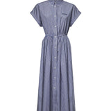 Abito midi in popeline con logo MF6446 195DF098Z MIU MIU 