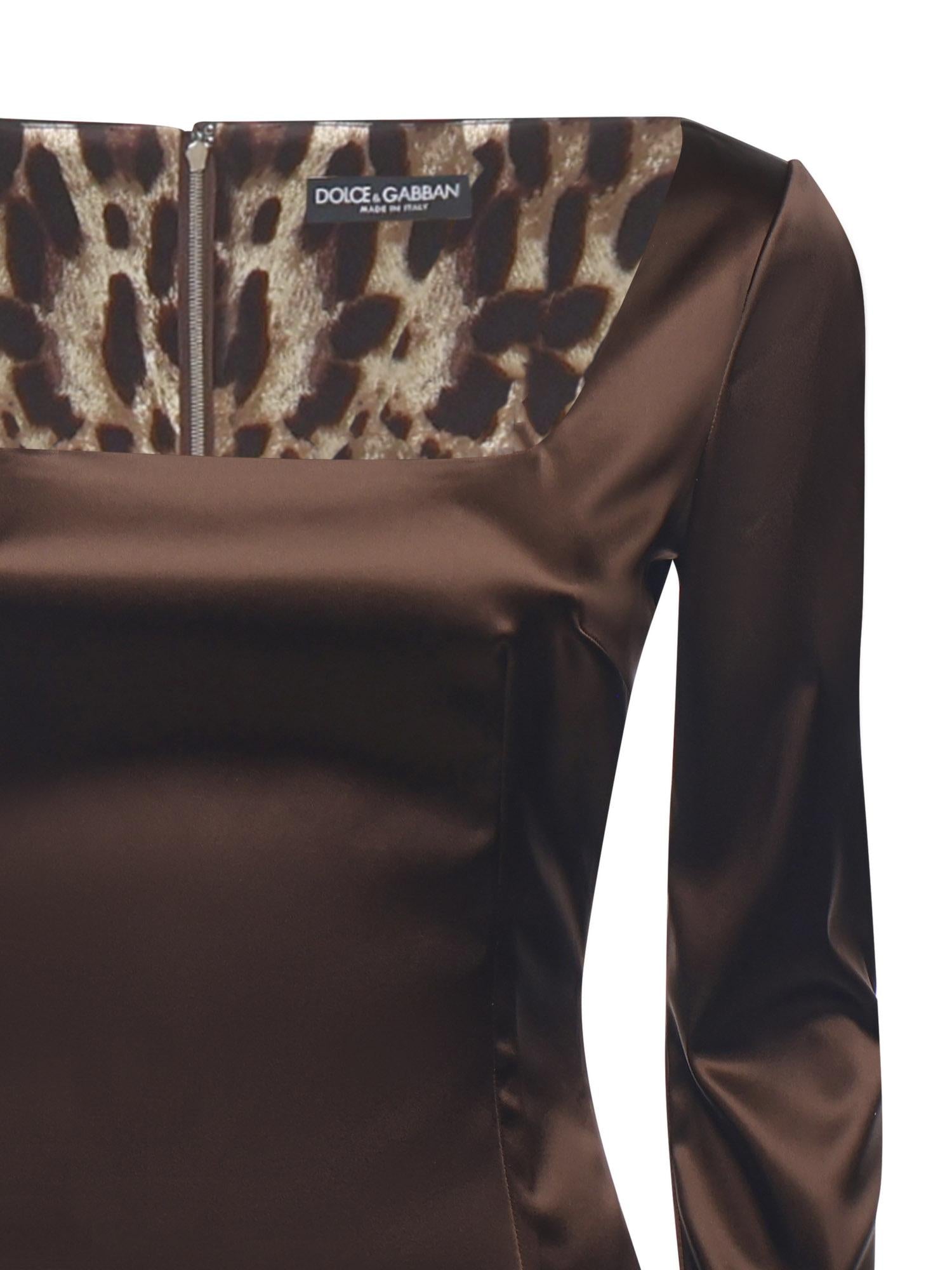Abito in raso stretch F6TYGT FURADM0694 DOLCE & GABBANA 