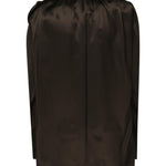 Blusa classica in seta con applicazione 1404250000 BROWN MAGDA BUTRYM 