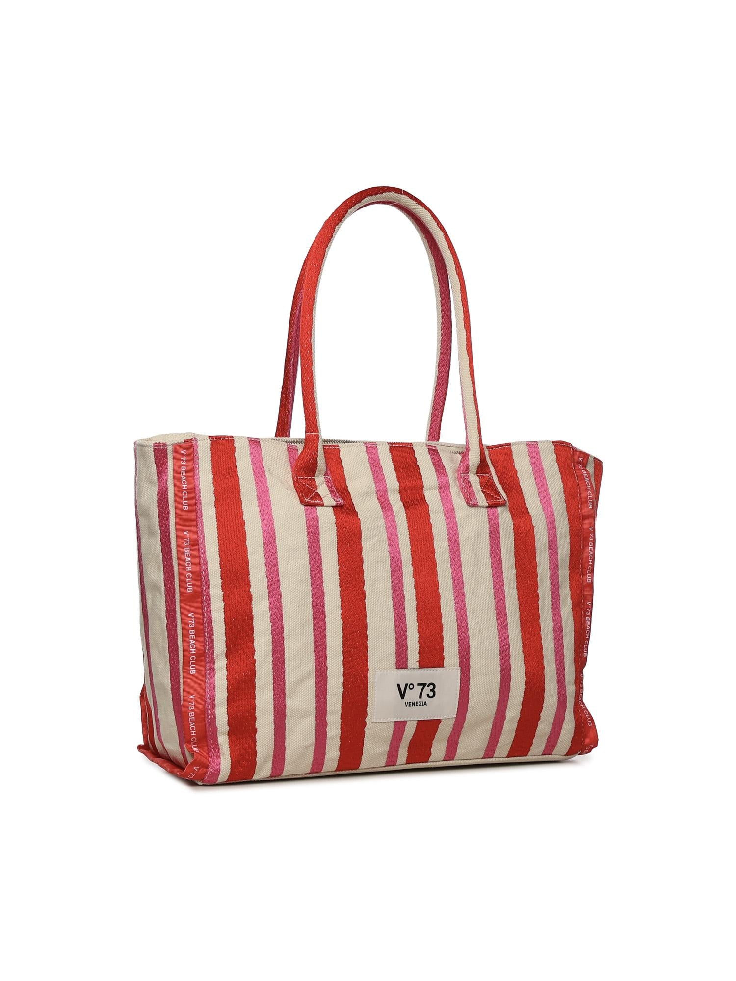 Borsa shopping con logo 73BS9MV01R ILENEROSSO/MULTICOLOR V° 73 